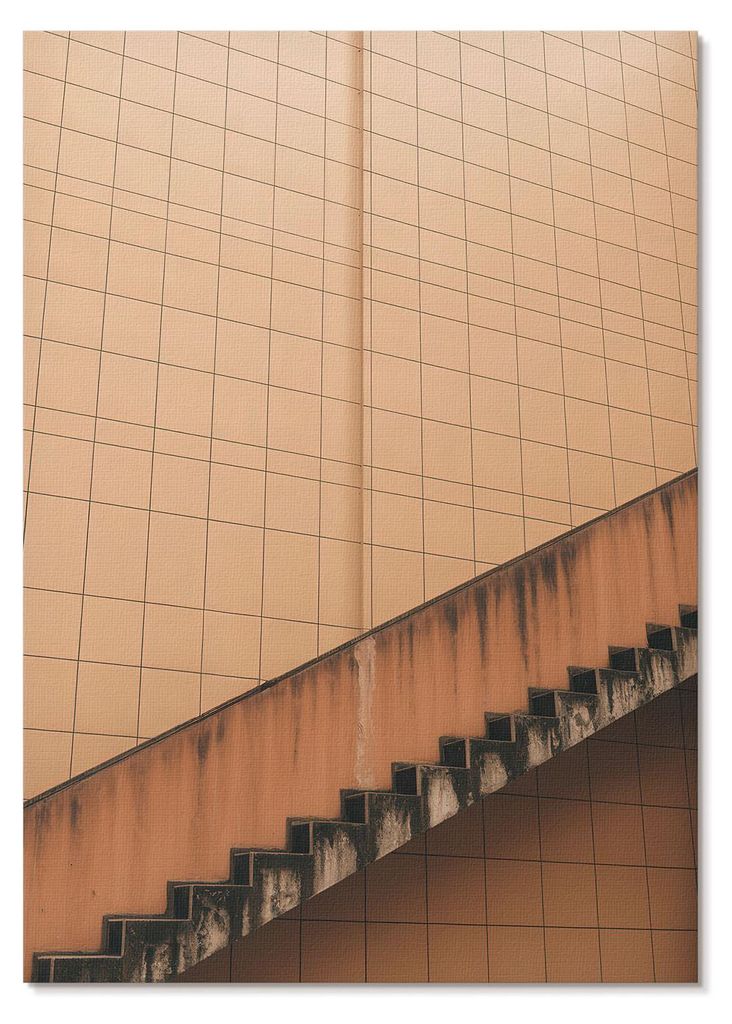 POSTER - 59x84 cm (A1) - Greg - Geometrische Linien in Beige- und Brauntönen voller Harmonie - Wandbild für Wohnzimmer Schlafzimmer & Flur, Moder...