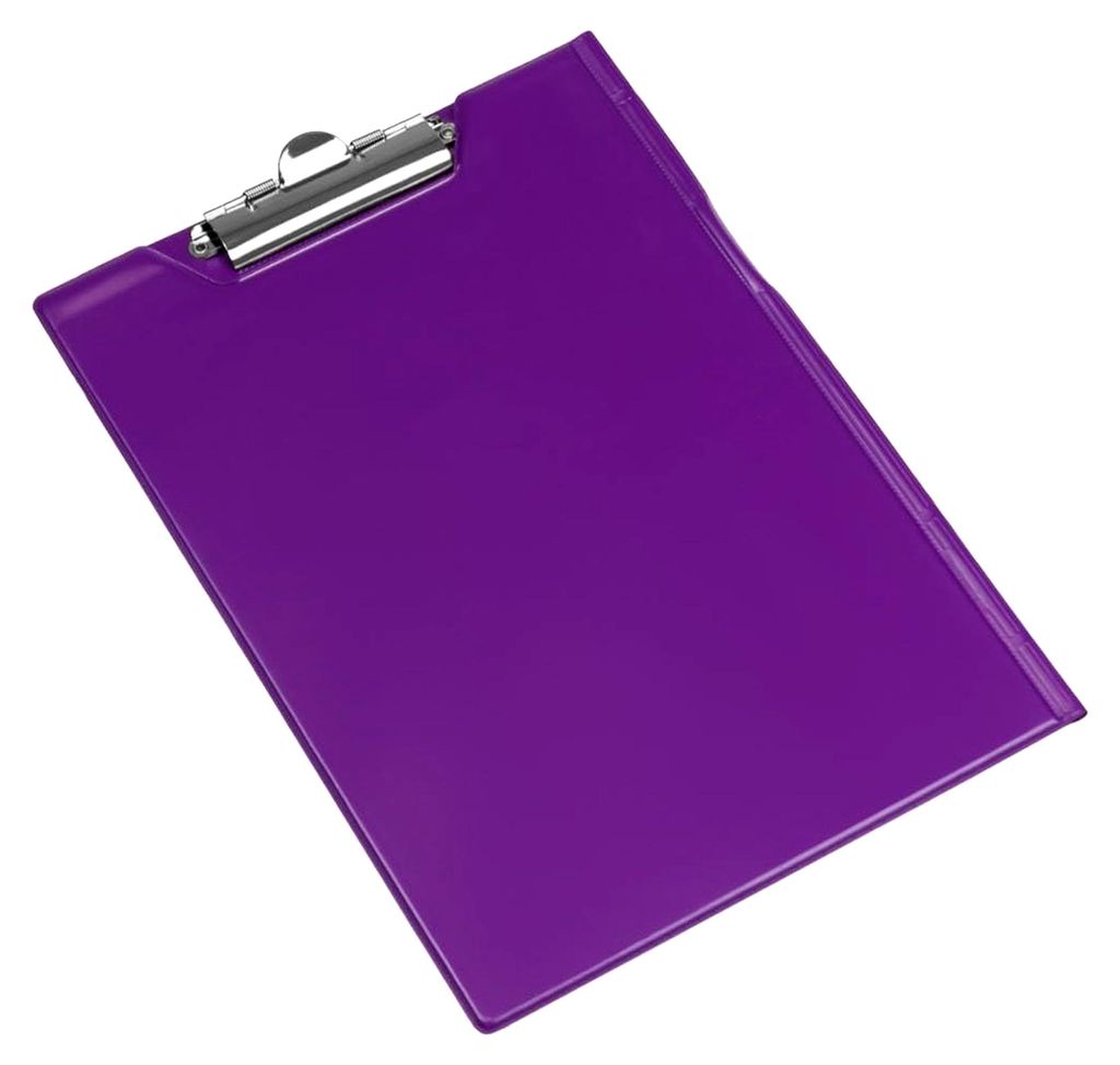 Schreibmappe Klemmbrett mit Schutzklappe violett