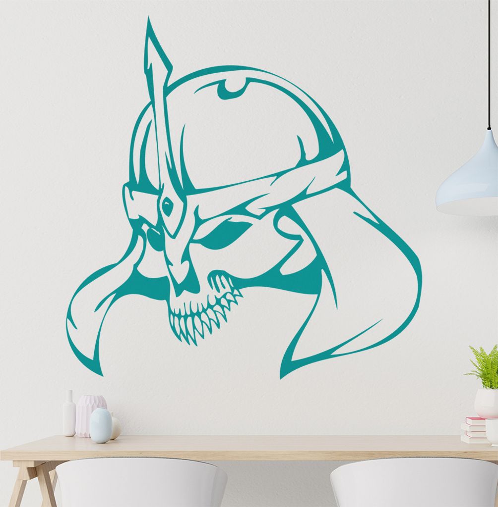 Wüsten Schädel Wandtattoo in 6 Größen - Wandaufkleber Wall Sticker - Dekoration, Küche, Wohnzimmer, Schlafzimmer, Badezimmer
