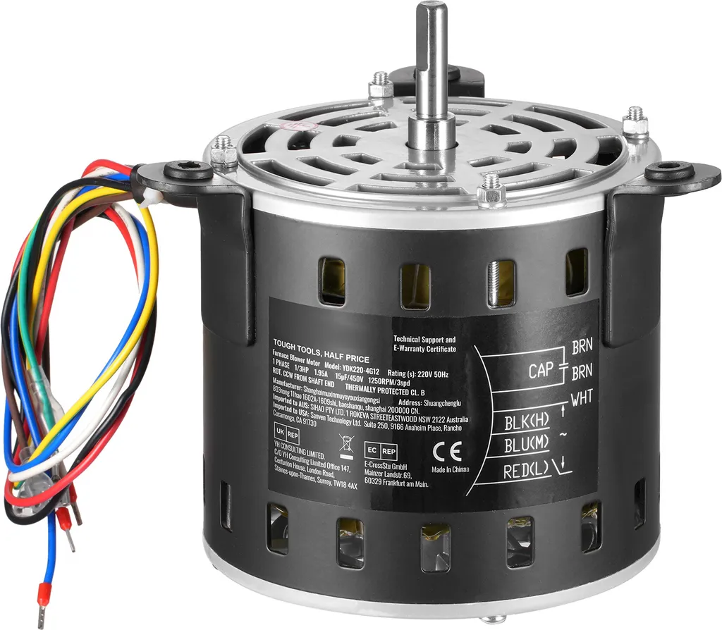 Moteur de remplacement pour four 1/3 CV 220V avec condensateur CBB60