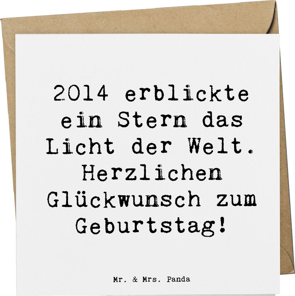 Mr. & Mrs. Panda Grußkarte Spruch 2014 Geburtstag Stern - Weiß - Geschenk, Happy Birthday, Geburtstagskind, Glückwunsch, anlasskarte, Geburtstag...