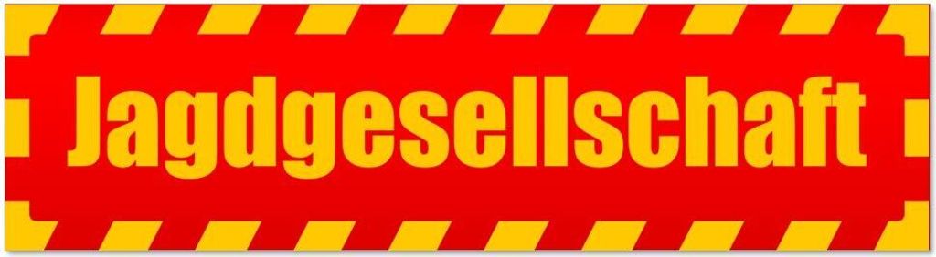 Kiwistar - Autoaufkleber - Rot - 45 x 12 cm - Jagdgesellschaft gestreift - Hinweis Aufkleber Sticker für Auto, Kfz, Fahrrad, PKW, LKW