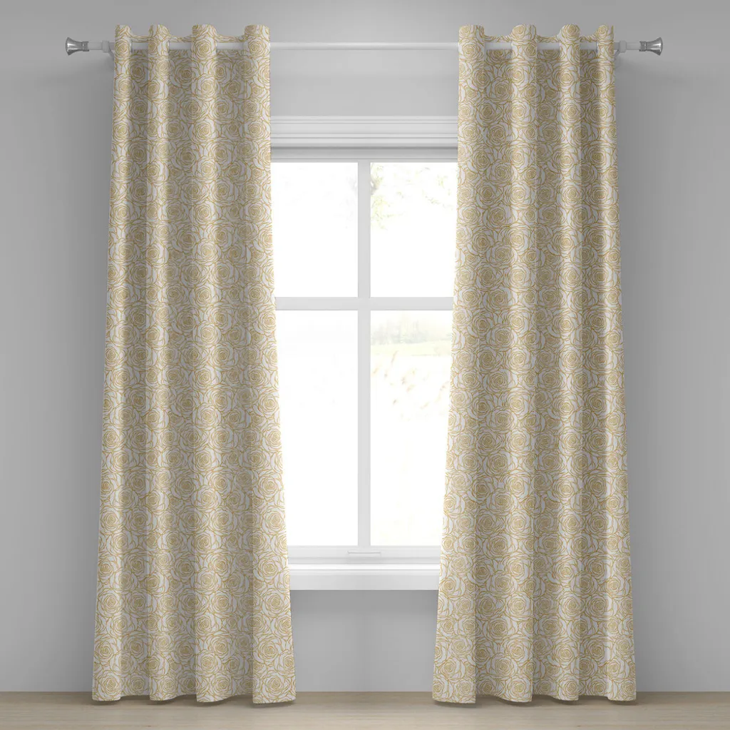 Rideau occultant décoratif Art déco pêche et blanc 280x175 cm chic