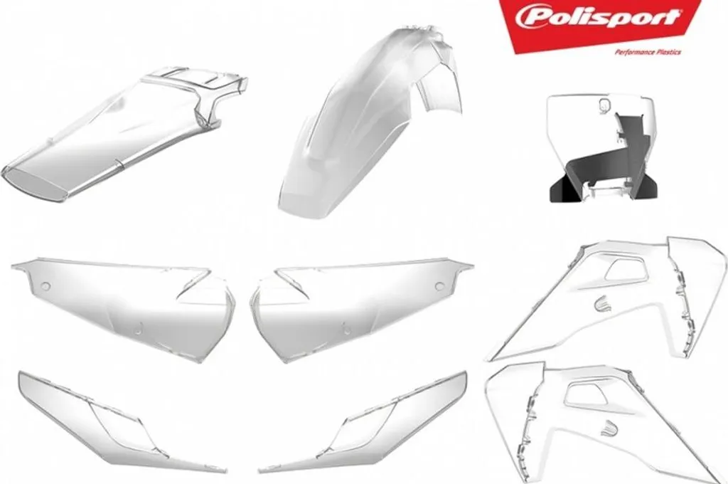 Habillage Plastique Transparent Polisport pour Moto Husqvarna TC FC
