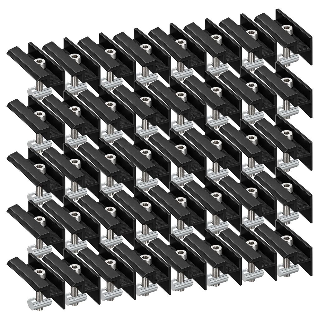 40x Endklemme schwarz 30mm Solar Modul jeweils im Produktbild 