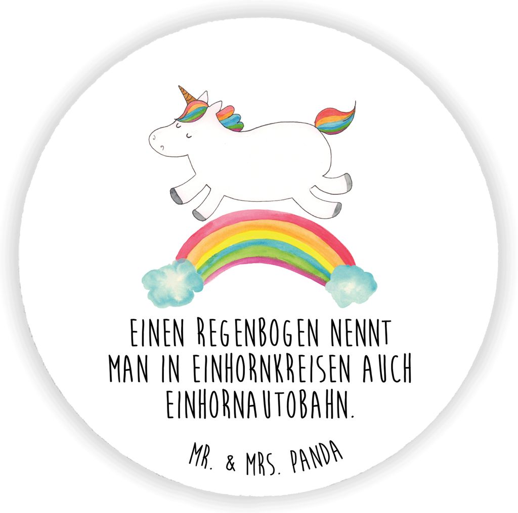 Mr. & Mrs. Panda magnet Einhorn Regenbogen - Weiß - Geschenk, für magnettafel, Unicorn, Glitzer, Kühlschrankmagnet, kühlschrank, Einhornpower, ...