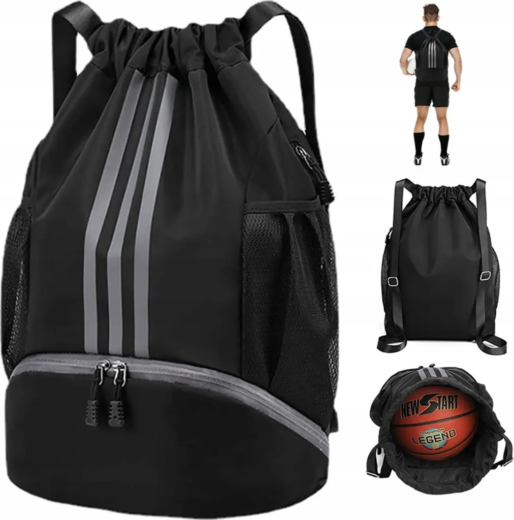 Sac à dos sport cordon anti-odeur avec compartiment chaussures étanche