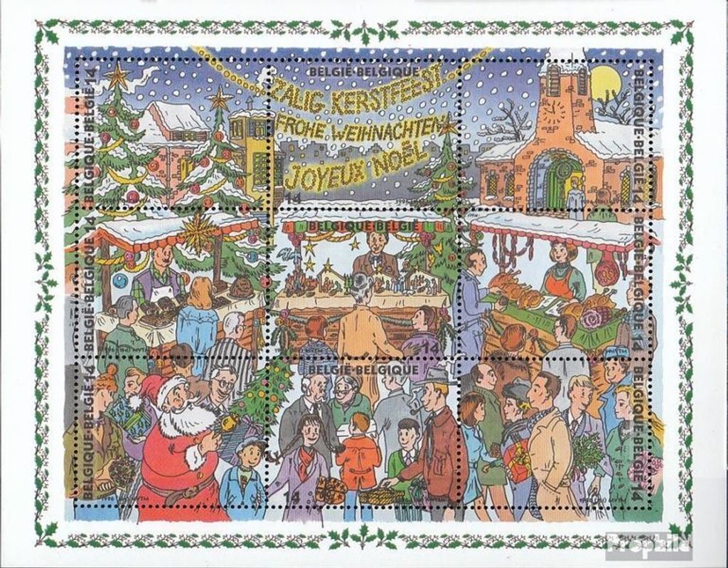 Briefmarken Belgien 1996 Mi Block67 (kompl.Ausg.) postfrisch Weihnachten