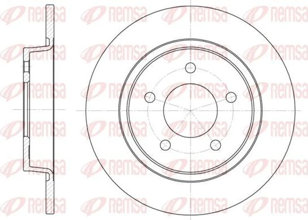 Disque de frein REMSA 6880.00 haute résistance - Equivalent BP6Y26251B