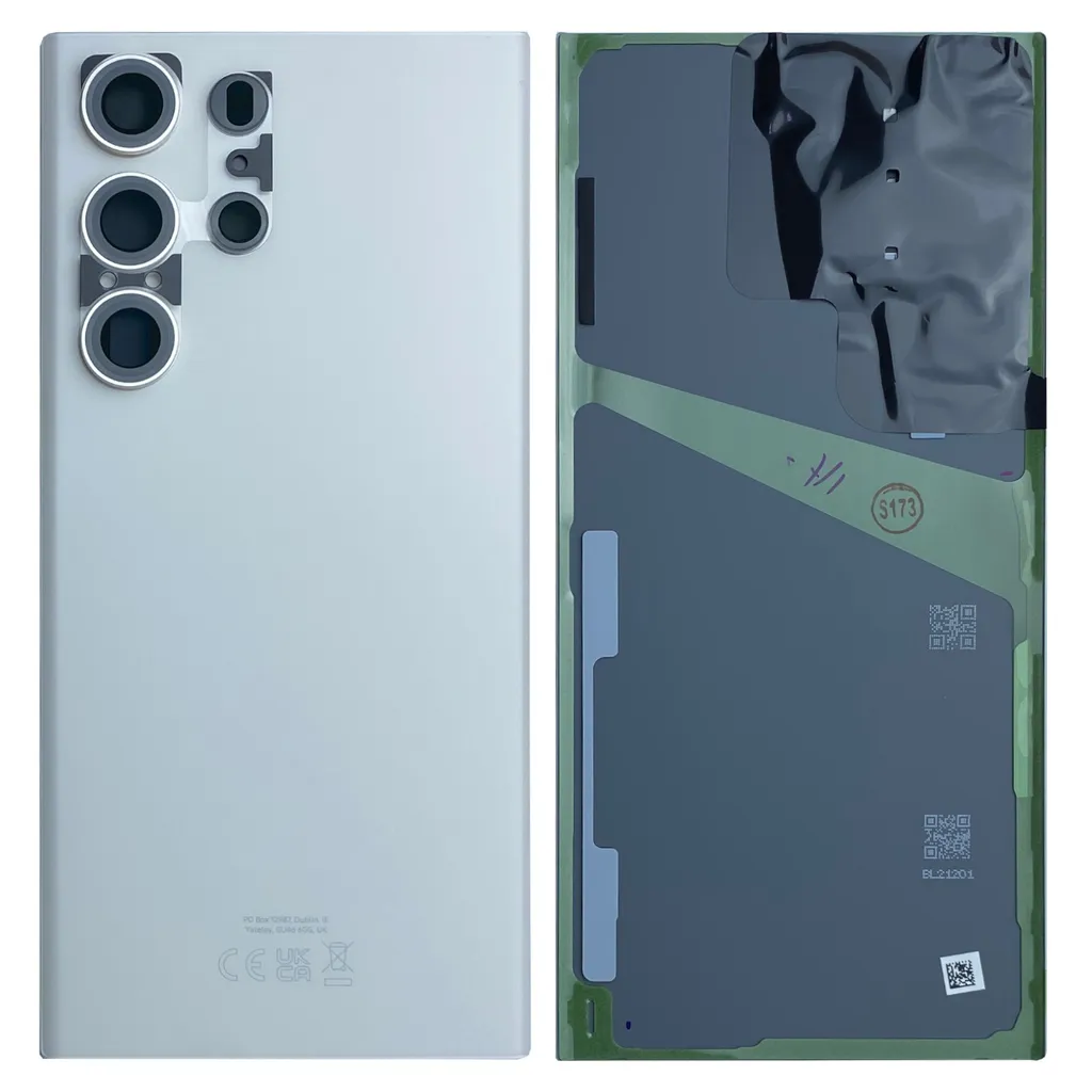 Vitre arrière de remplacement pour Samsung S23 Ultra coloris Crème GH82
