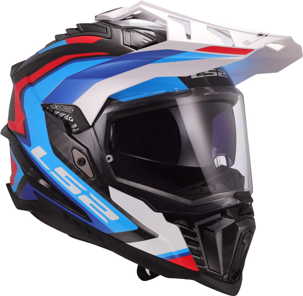LS2 MX701 EXPLORER C FRONTIER II Integralhelm weiss-blau XL XL in blau/weiß