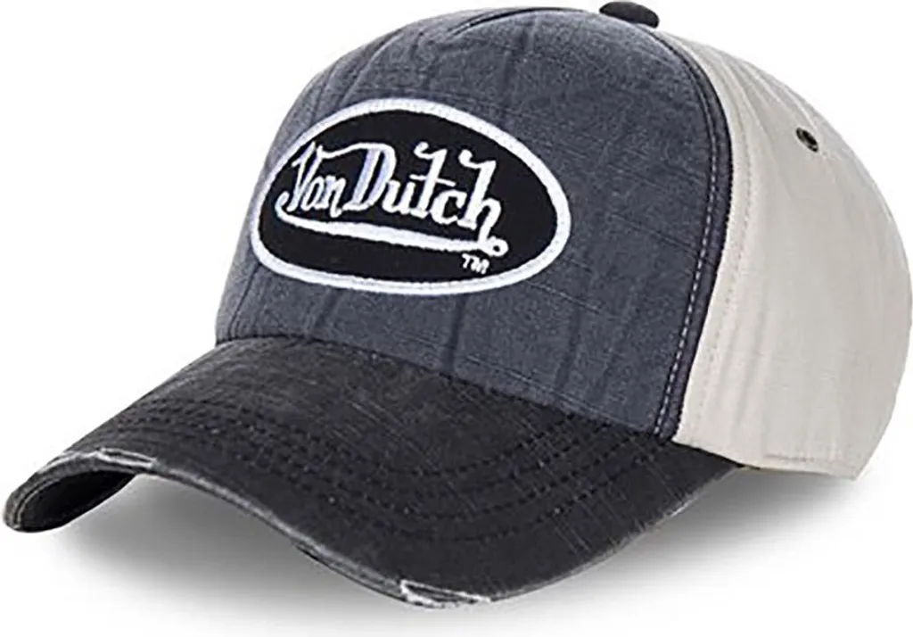 Casquette Von Dutch Jack7 Grise en Coton - Visière Courbée et Confort