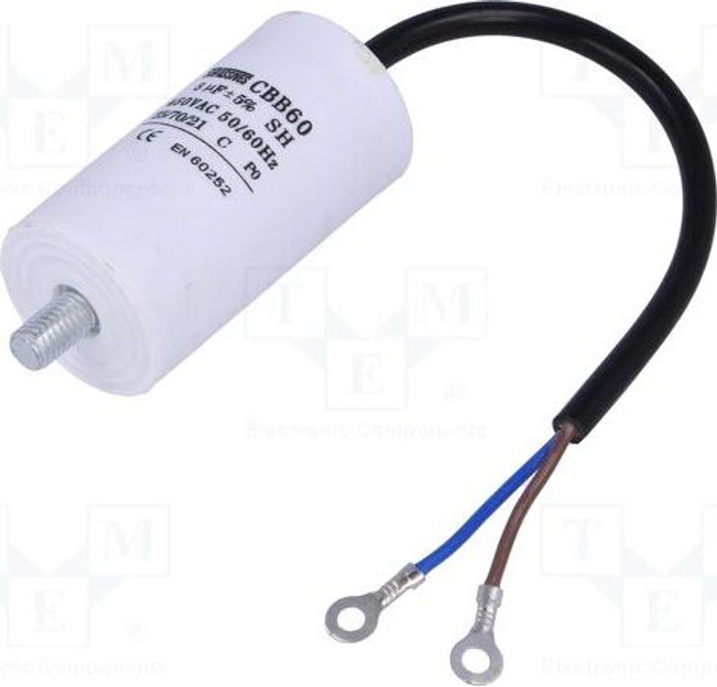 Kondensator: für Motoren, Betrieb; 8uF; 450V; Ø35x65mm; Produktbild 