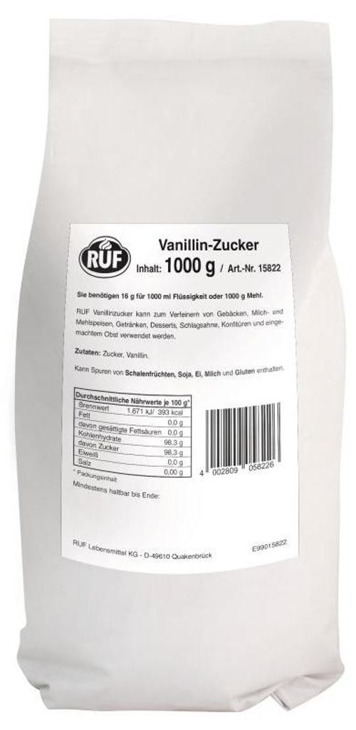 RUF Vanillin Zucker (1 kg) Produktbild 