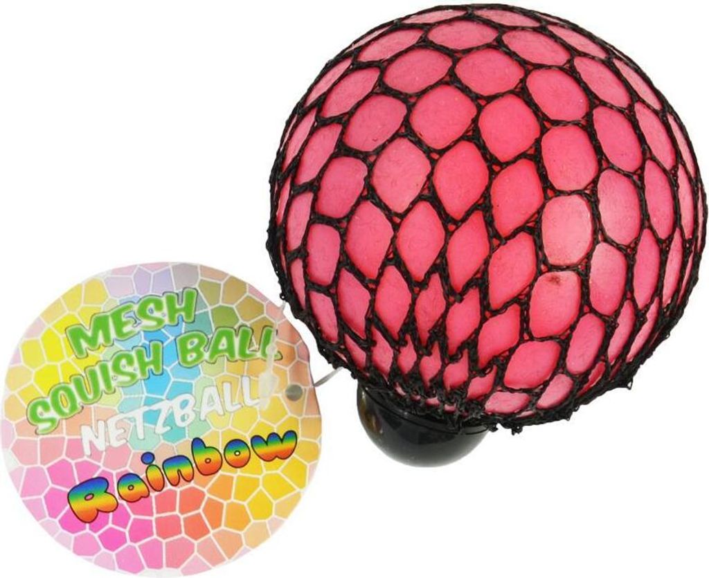 4 x Rainbow Netzball Mesh Squishy Antistress Ball Produktbild 5