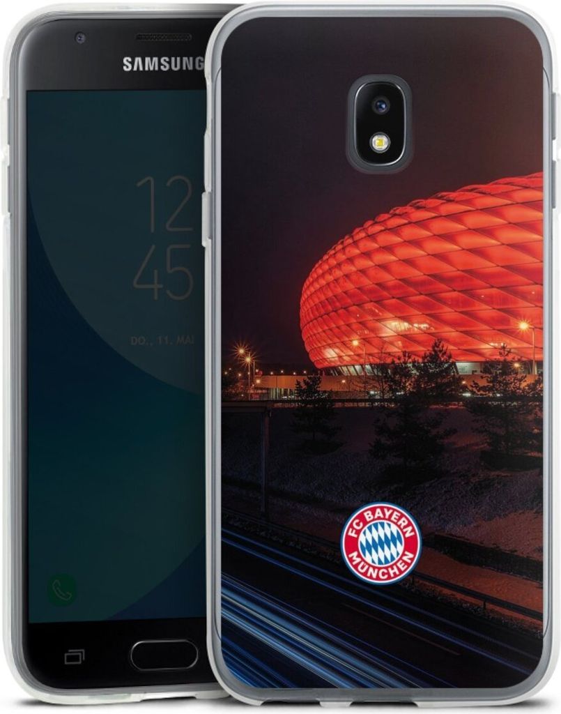 DeinDesign Handyhülle für Samsung Galaxy J3 Duos (2017) Silikon Hülle Case Smartphone Schutzhülle FC Bayern München FCB Stadion