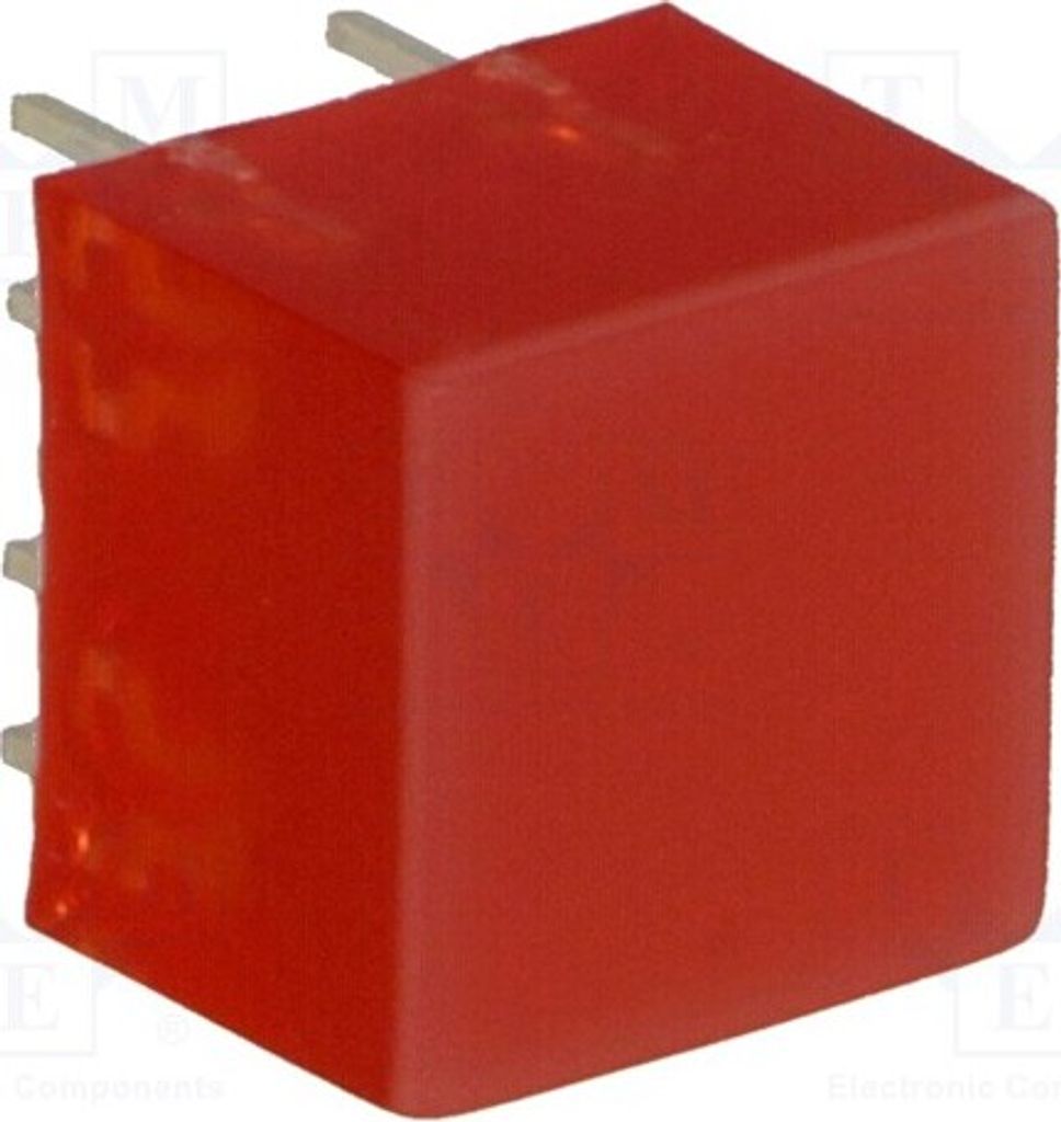 1x LED Hintergrundbeleuchtung rot Linse: diffus,rot λd: 660nm L-875/4SRDT Hinterg