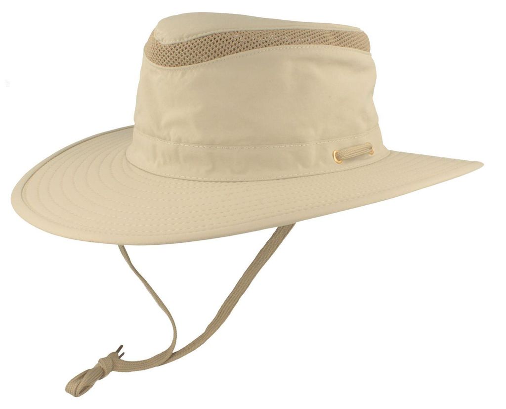 Explorer mit Kinnband und UV-Schutz 30+ von Hut-Breiter in beige