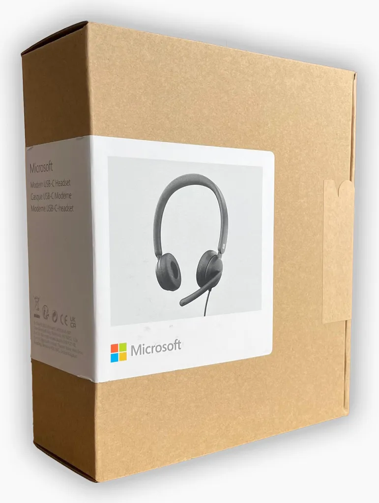 Microsoft Modern Headset USB-C Casque avec Commandes Intégrées et Teams