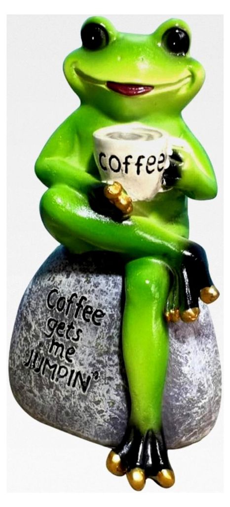 Frosch Gartenfigur 16X16X16Cm Wetterfeste Harz Deko Skulptur Für Innen Und Außen