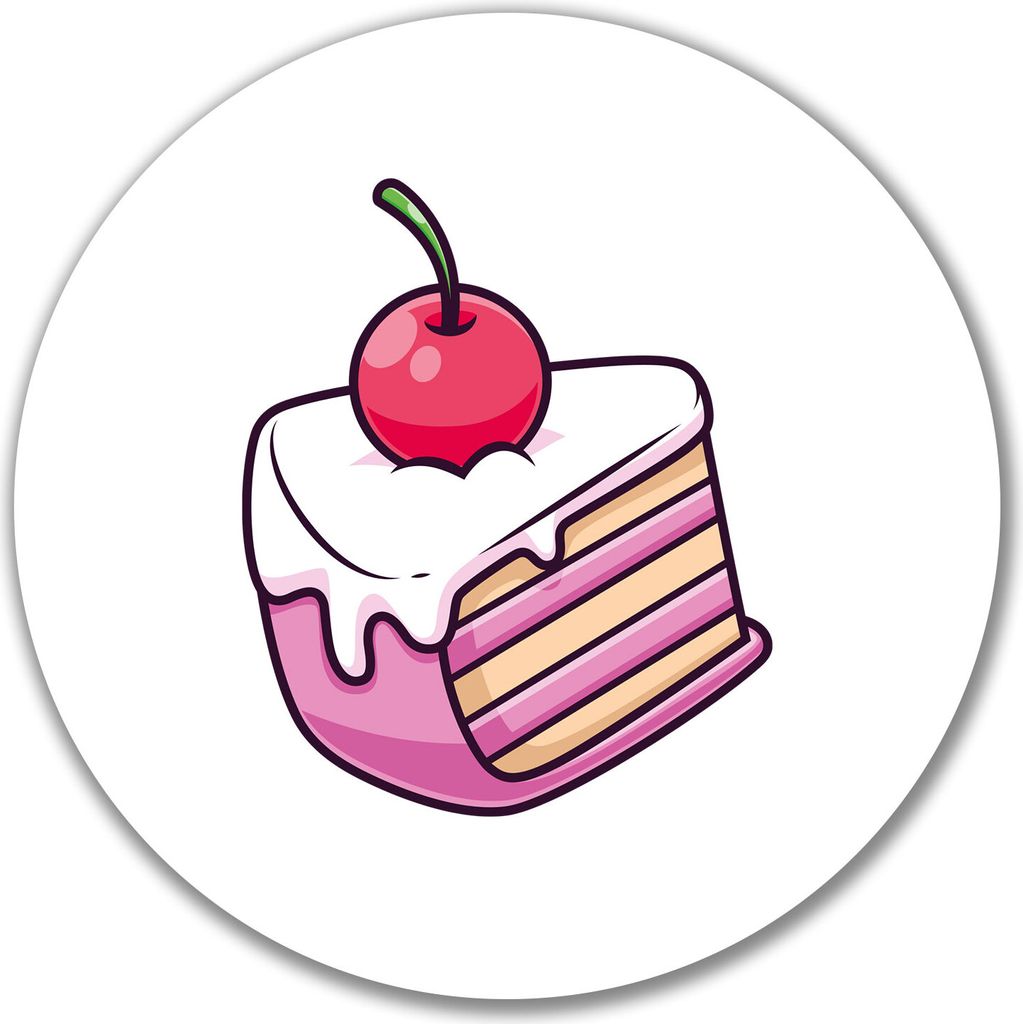 Huuraa Aufkleber Kuchen Torte 10cm rund Sticker Geschenkidee
