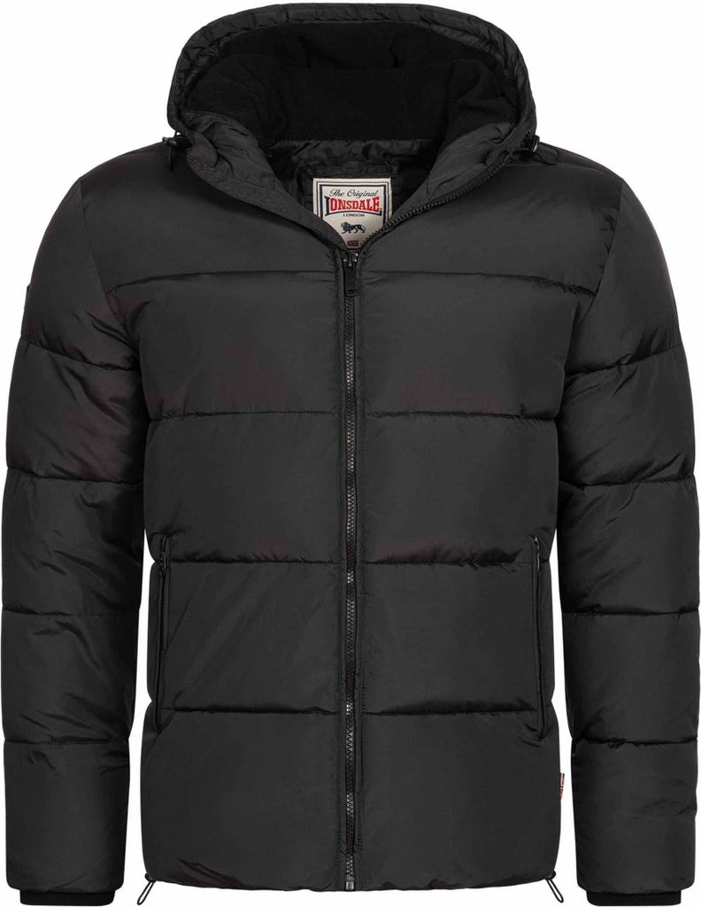 Herren Winterjacke mit Kapuze normale Passform GARKER Black Produktbild 