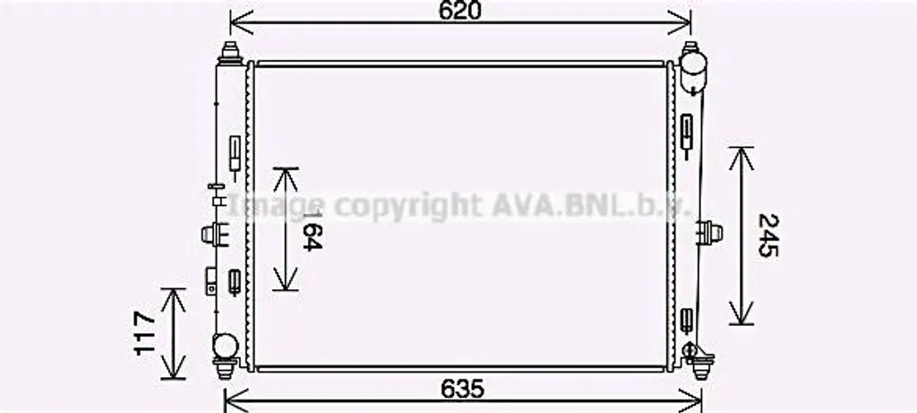 AVA MZ2288 Radiateur Moteur OE P51N15200 pour Mazda MX-5 Performance