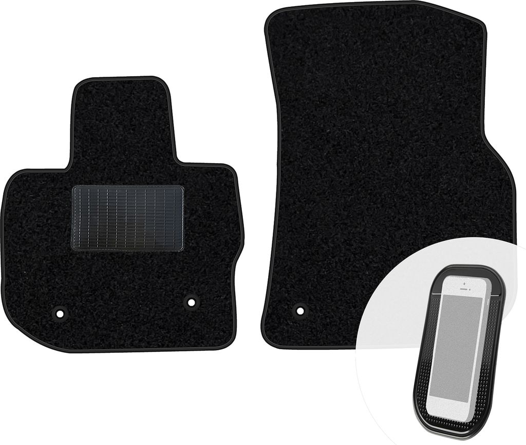 moto-MOLTICO Vorne Fußmatten Auto Velours Autoteppiche Schwarz Automatten Set 2-teilig passend für BMW 1er F40 ab 2019