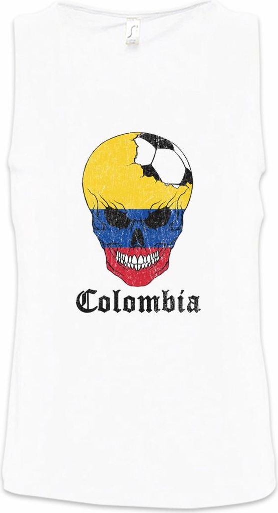 Urban Backwoods Colombia Football Comet, Ärmelloses T-Shirt, Farbe: Weiß, Größe: L