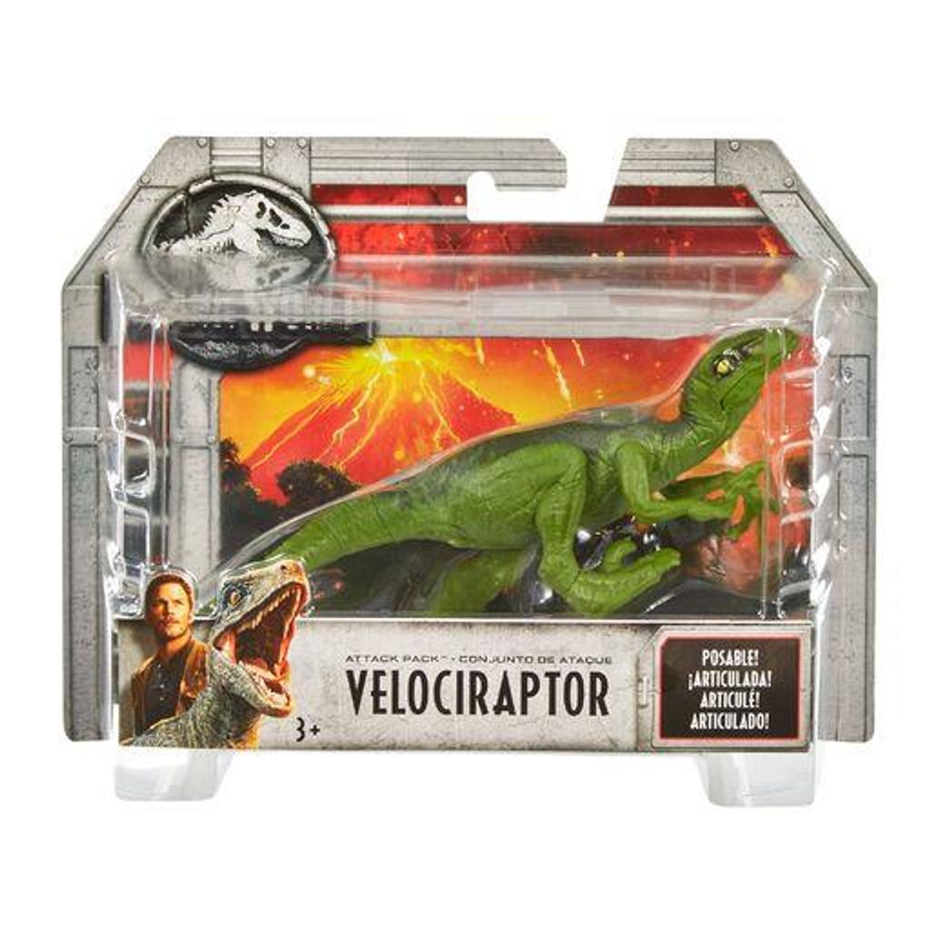 MATTEL FPF13 Jurassic World Attack Pack Green Velociraptor Image du produit 