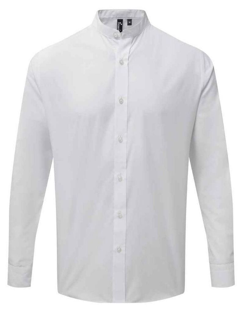 Premier - Hemd Mit Kragen für Herren Langärmlig LT3146 (XS) (Weiß)