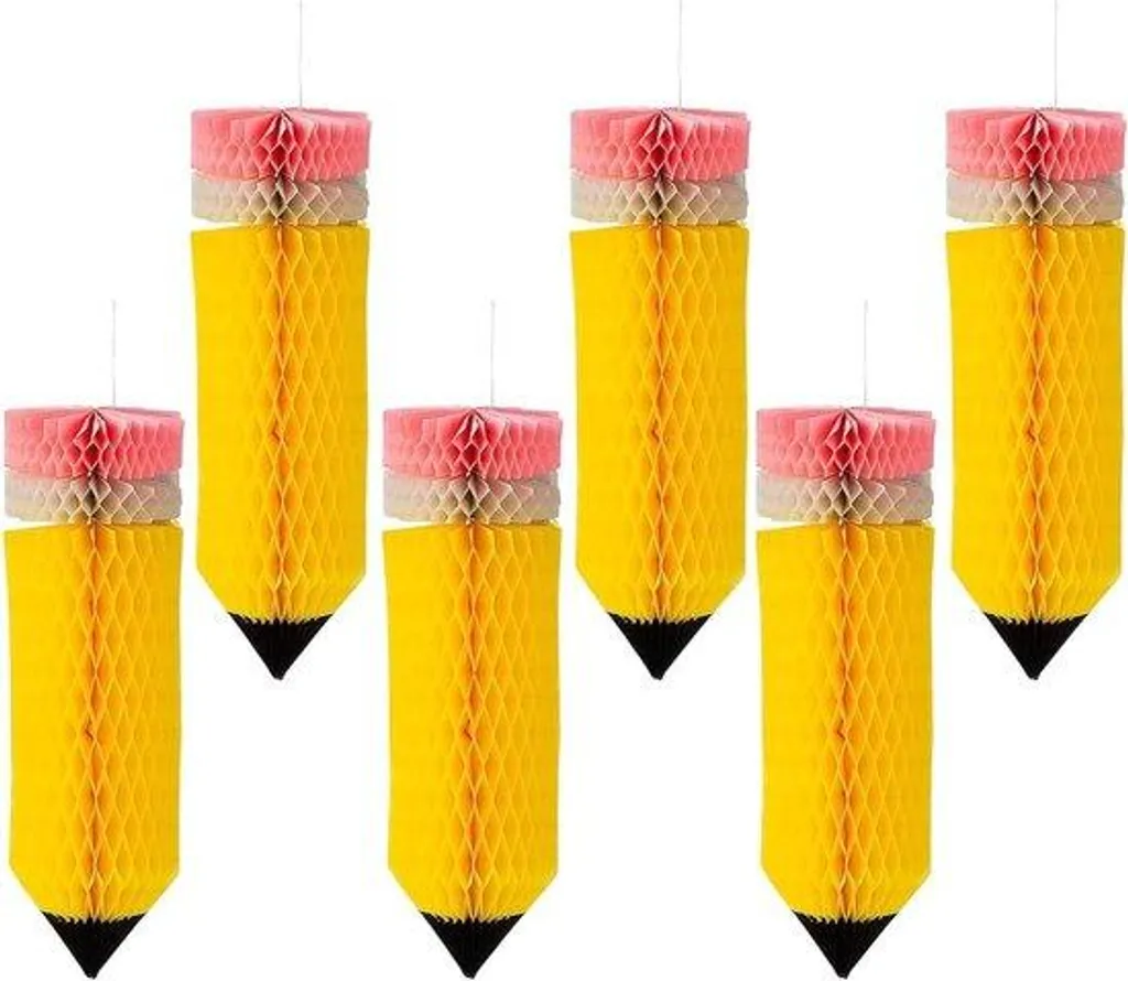 Kit décoration crayon ergonomique en lot de 6 pour fournitures scolaires