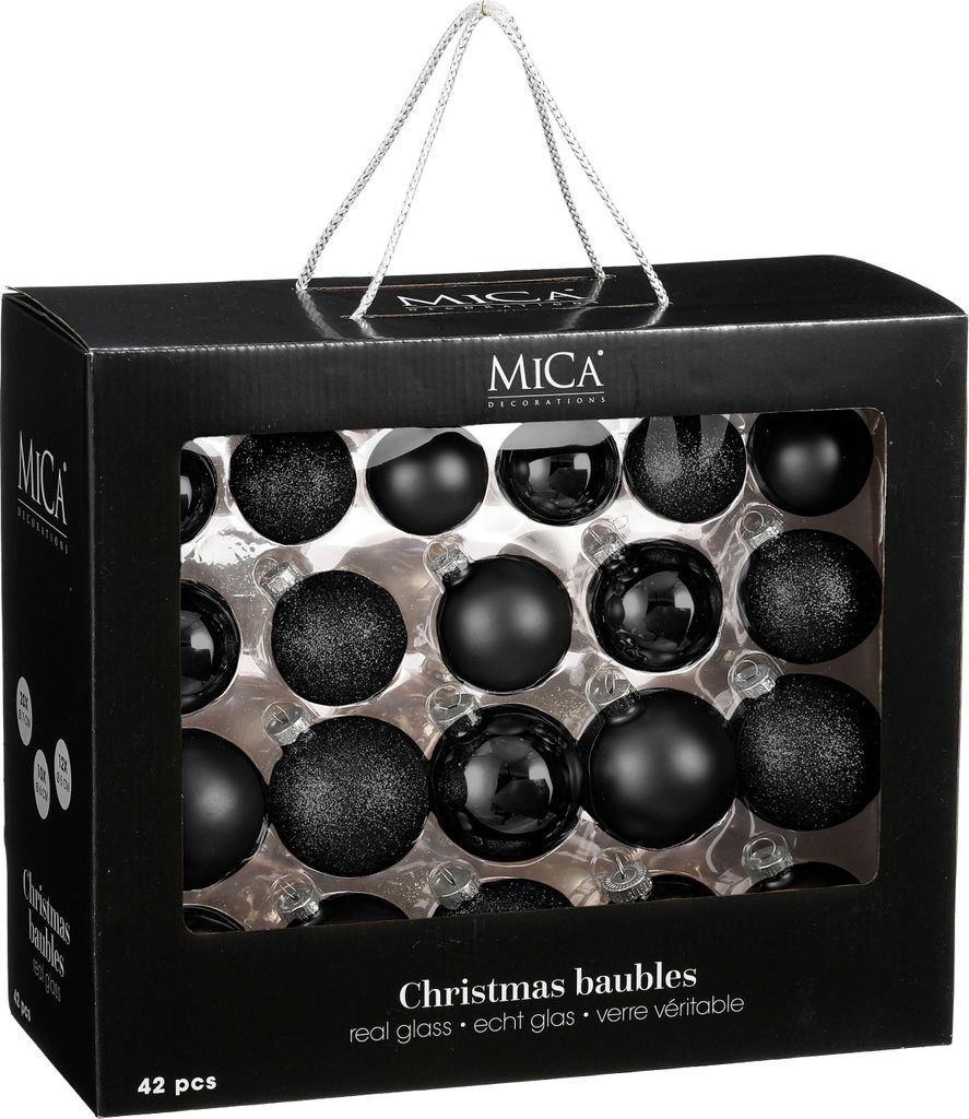 Mica Decorations Weihnachtsbaumkugeln-Set - 42 Stück - Ø7 Produktbild 