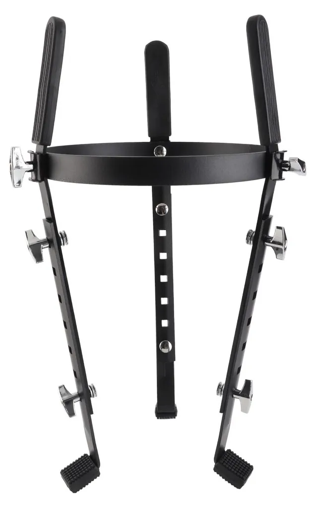 Support de Conga en Fer Noir Réglable et Antidérapant pour Percussion