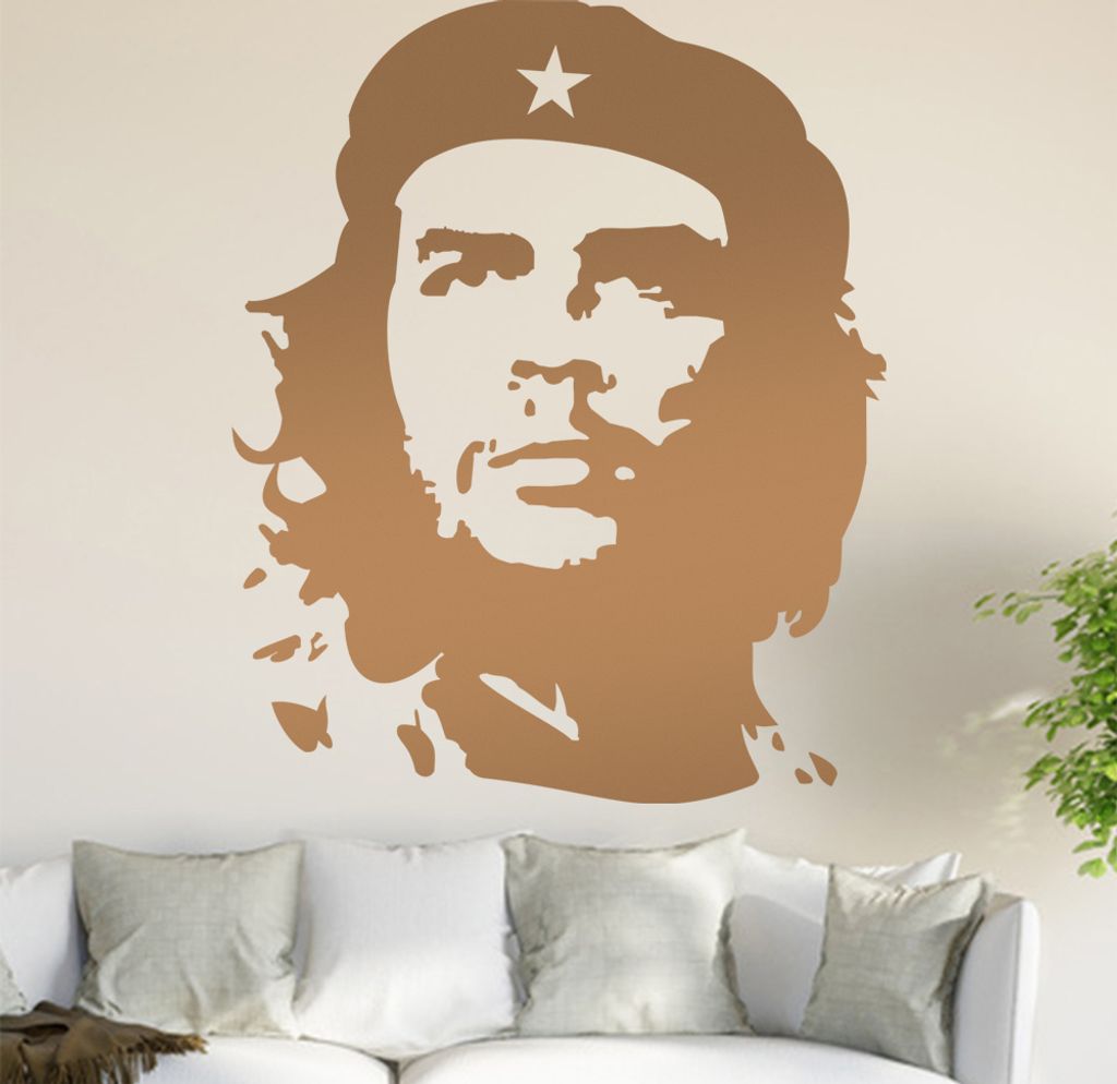 Che Guevara Wandtattoo in 6 Größen - Wandaufkleber Wall Sticker - Dekoration, Küche, Wohnzimmer, Schlafzimmer, Badezimmer