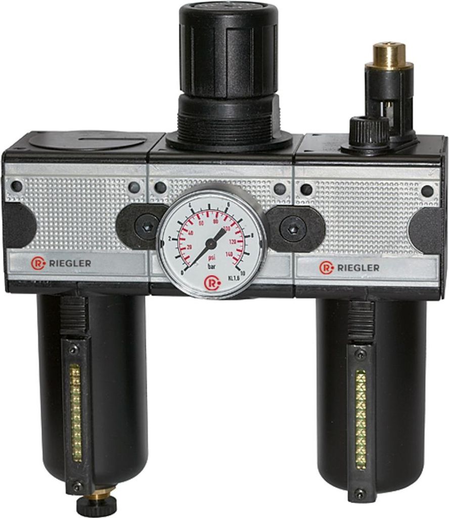 Riegler Wartungseinheit 3-tlg. »multifix« mit Metallbehälter, BG 1, G 3/8