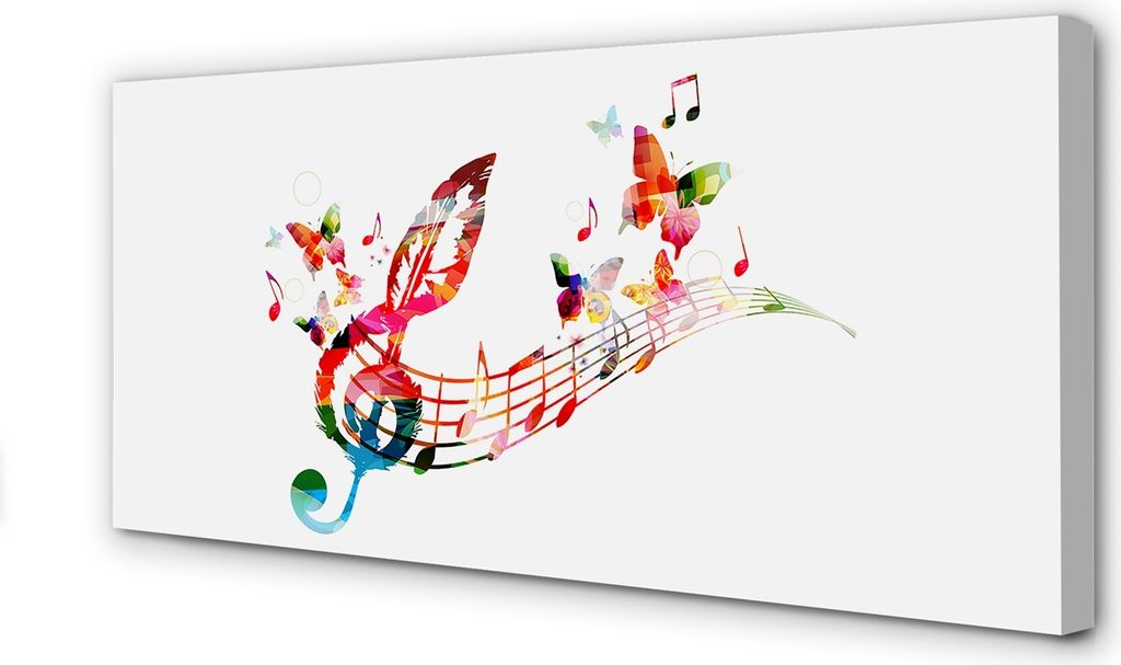 Leinwandbild 100x50 Wandkunst Bunte Schmetterlinge Notizen