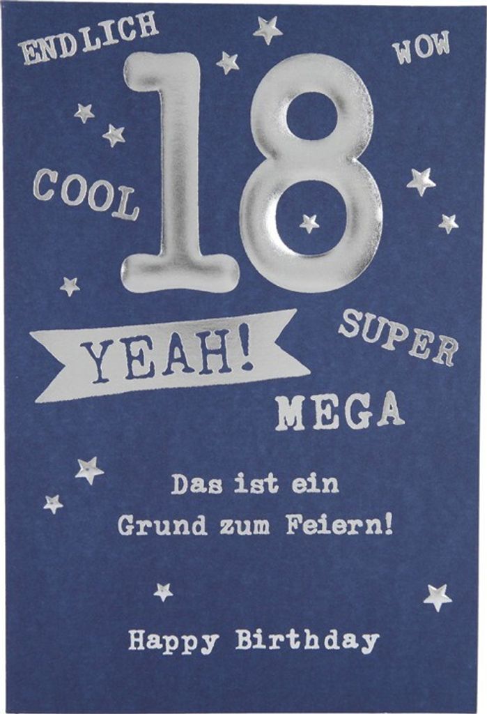 Depesche Zahlenkarten - Das beste Alter Sortierung : Endlich 18 Cool Wow Super Yeah!... Zahlenkarte Sortierung: Endlich 18 Cool Wow Super Yeah!...