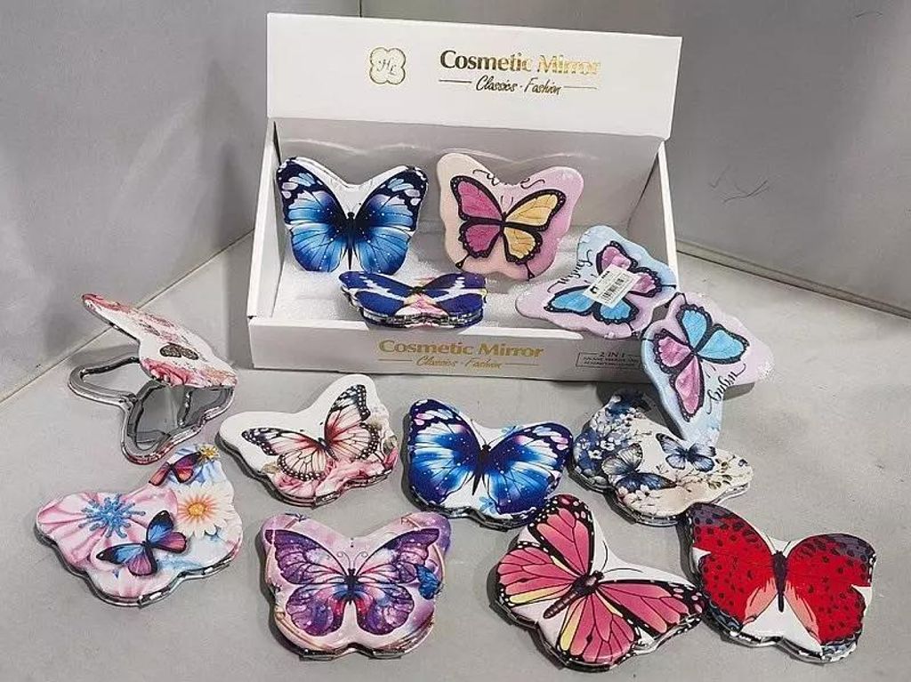 Lusterka motylki dekoracyjne 12 sztuk
