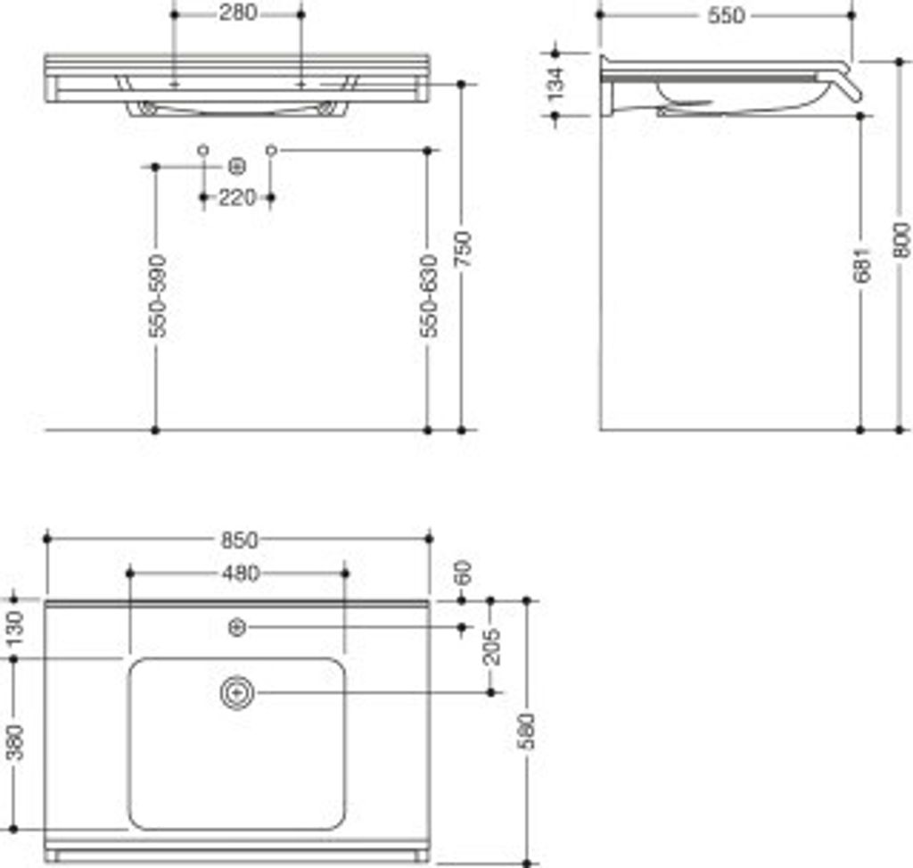 HEWI 950.19.085 DC Set WT mit Haltegriff