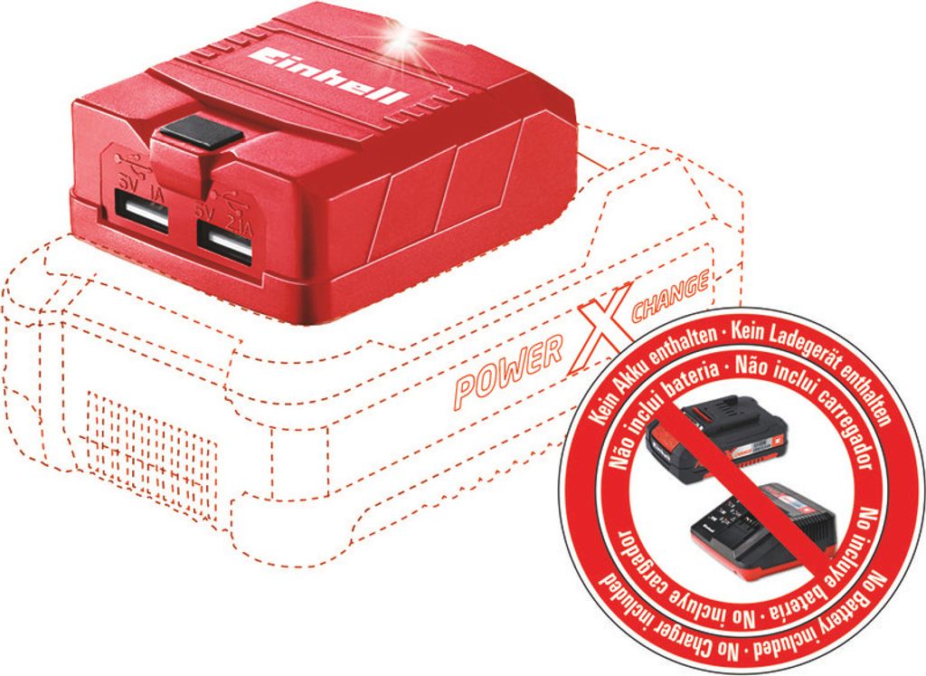 Zasilacz akumulatorowy USB Einhell Power X-Change TE-CP 18 Zdjęcie produktu 24