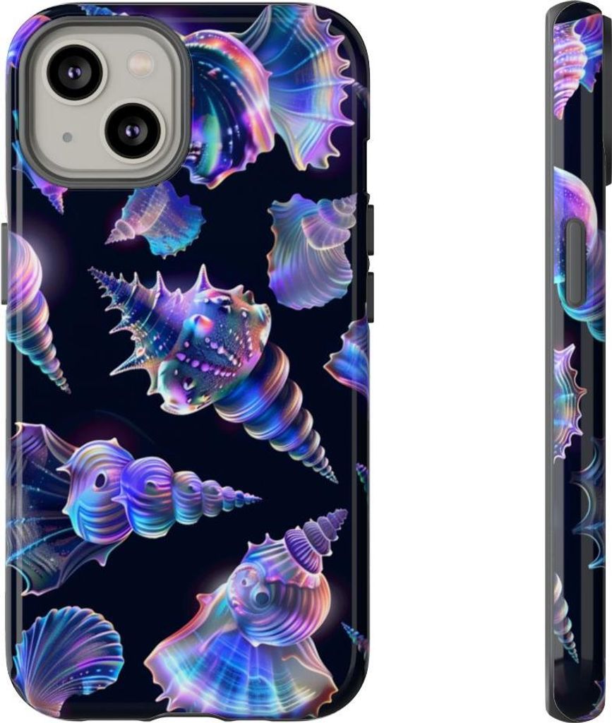 Leuchtende Pastell-Muscheln – Hülle Kompatibel mit iPhone 14