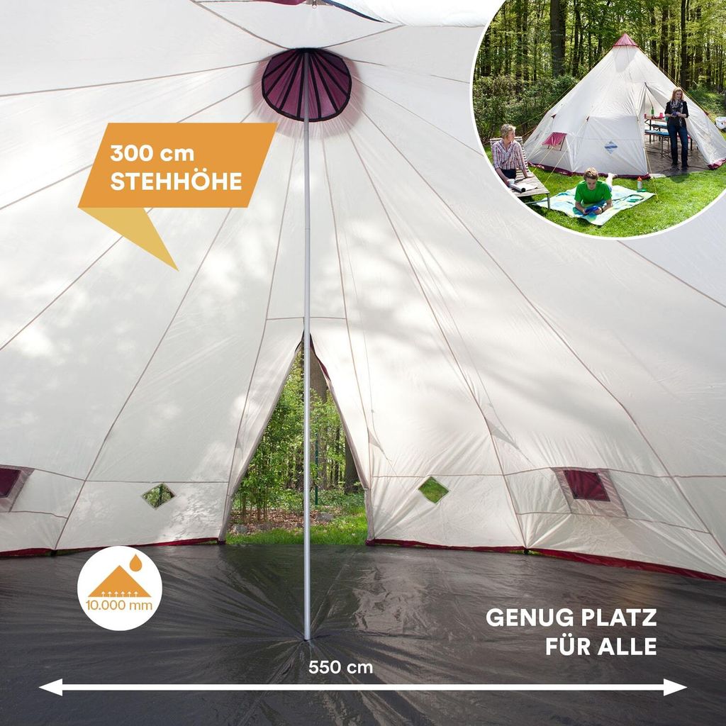 Wigwam Tipi Indianerzelt SKANDIKA Tipii 12 personen teepee Produktbild 5
