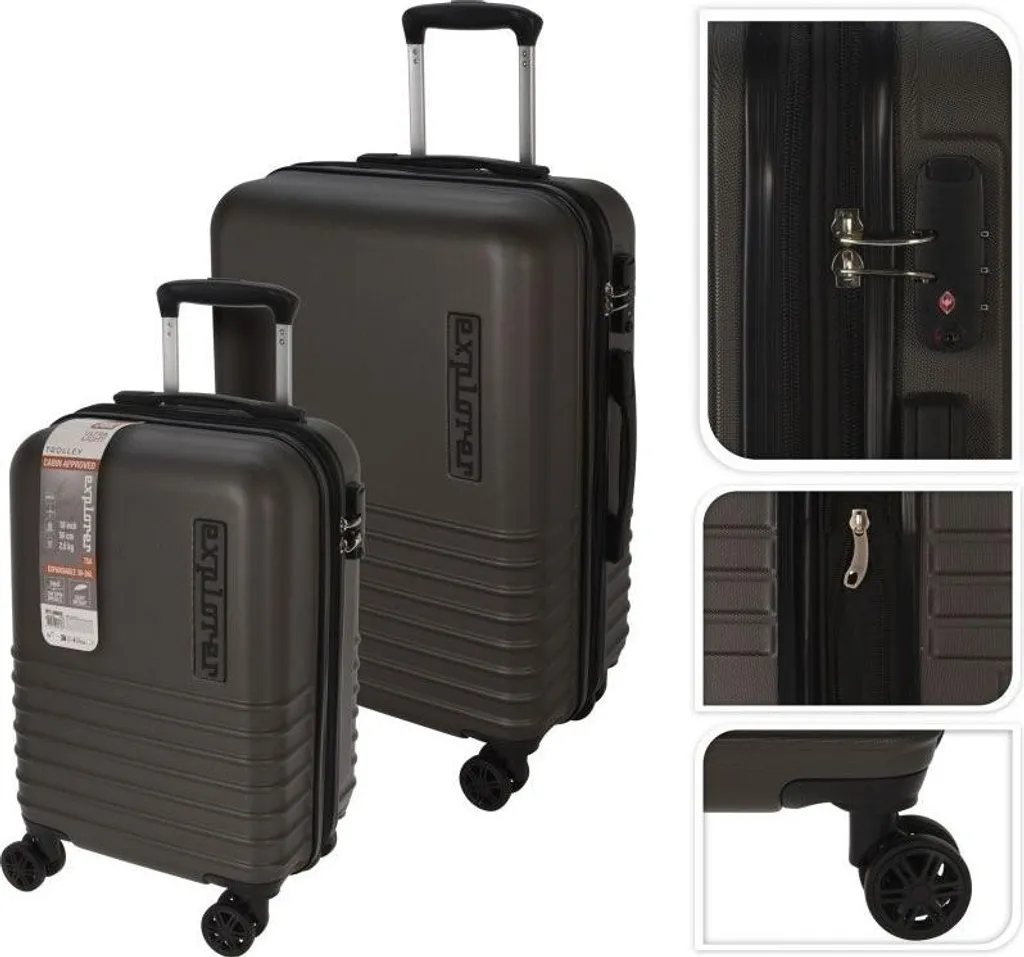 Valise de voyage solide et maniable KO-DG9001010 - Pack de 2 anti-chocs