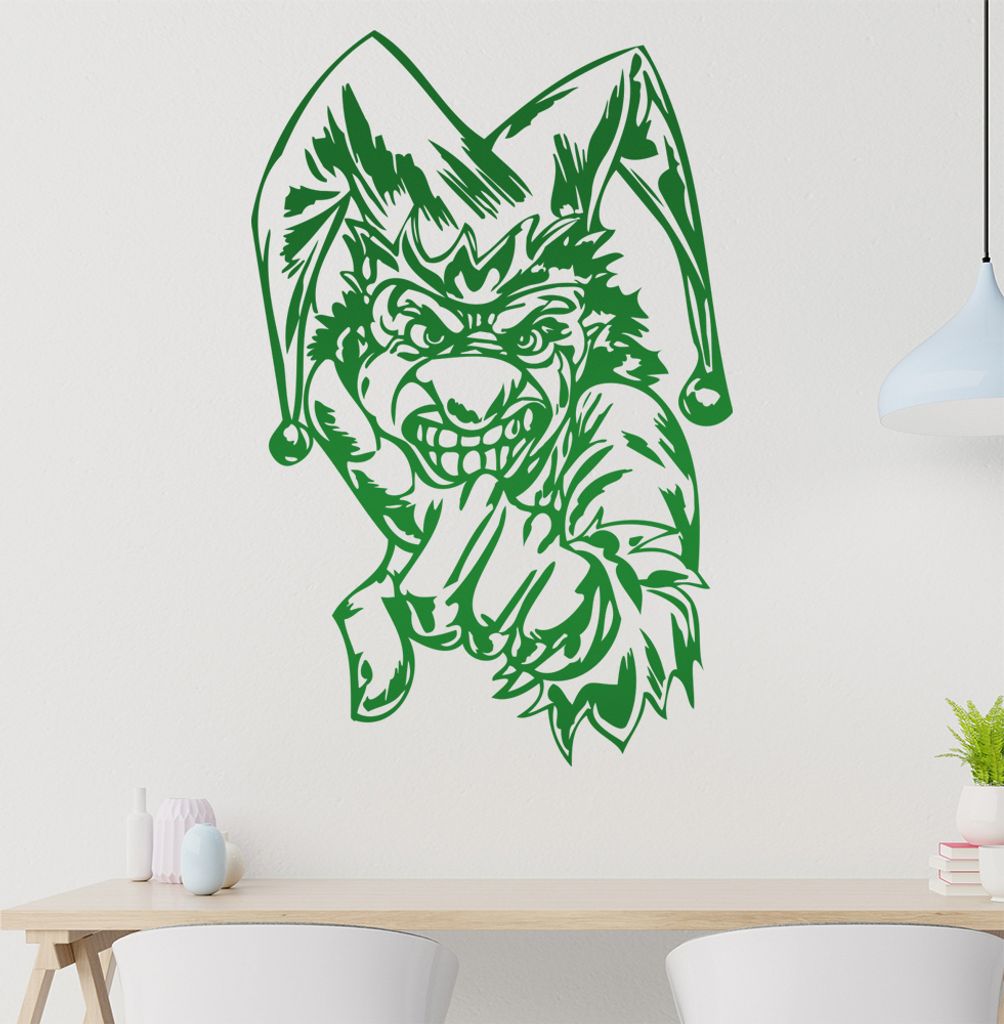 Harlekin Wandtattoo in 6 Größen - Wandaufkleber Wall Sticker - Dekoration, Küche, Wohnzimmer, Schlafzimmer, Badezimmer