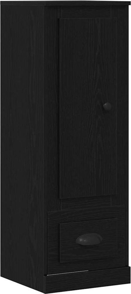 Highboard Schwarz Eichen-Optik 36 x 35.5 x 103.5 cm