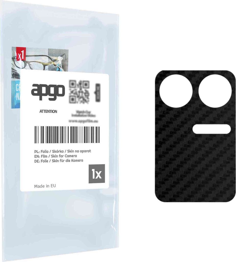 apgo Objektivschutz-Folie, Kameraschutz kompatibel mit Doogee X98, Carbon-Imitation, Rückseite Schutzfolie für Kamera-Insel, Hinten Folie, kratzf...