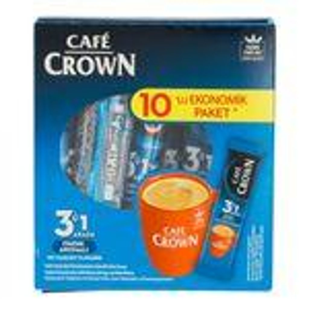 Ülker Café Crown 3in1 Haselnuss – Instantkaffee mit Milchpulver & Zucker, 10er Pack (180 g)