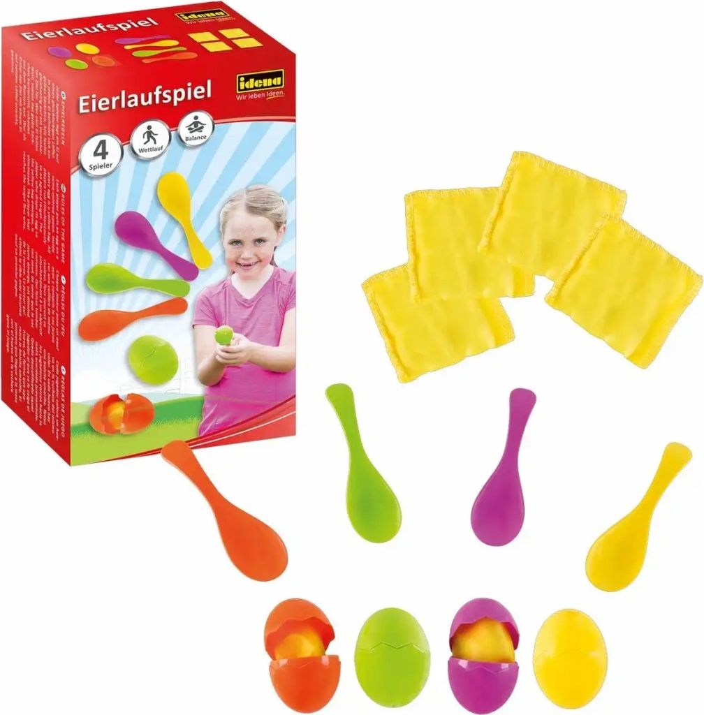 Idena Eierlaufspiel mit "Eigelb"-Sandsäckchen - 12-teilig Produktbild 