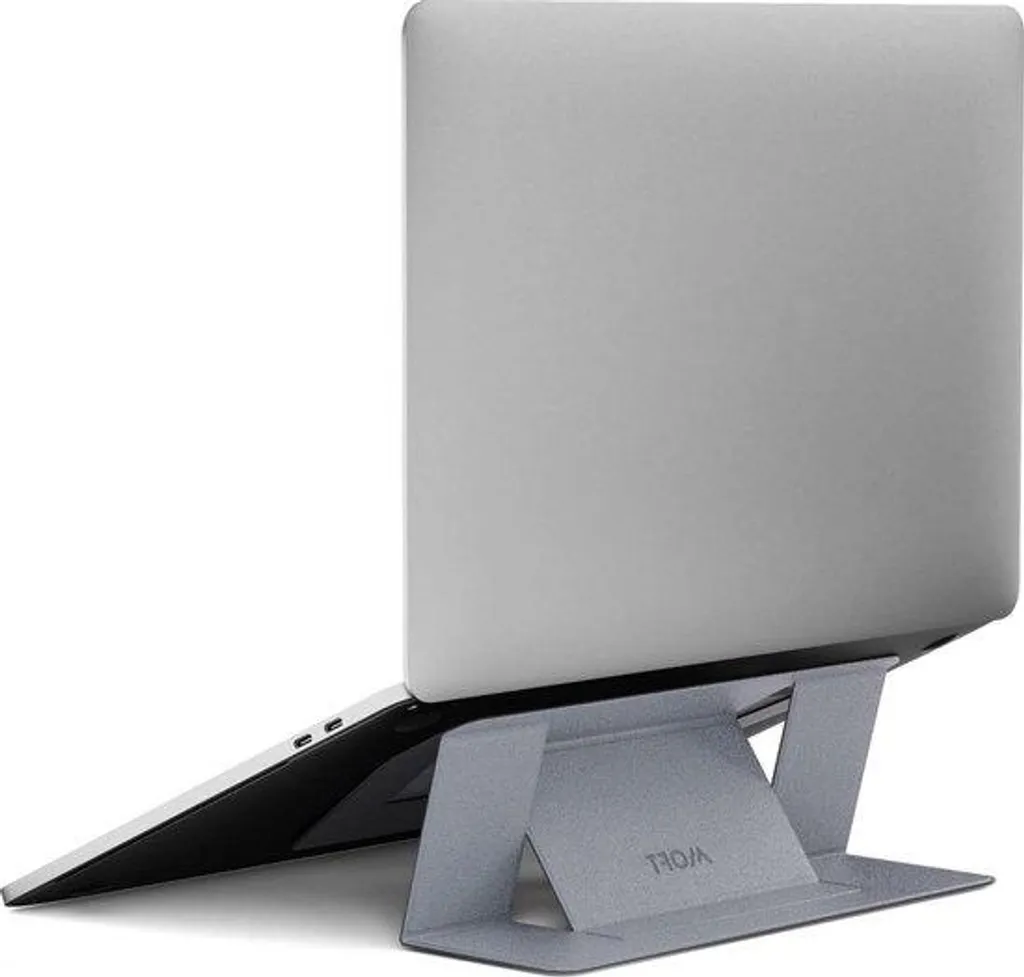 Support PC Portable Contre Mal de Dos - Réglable Argent jusqu'à 16"